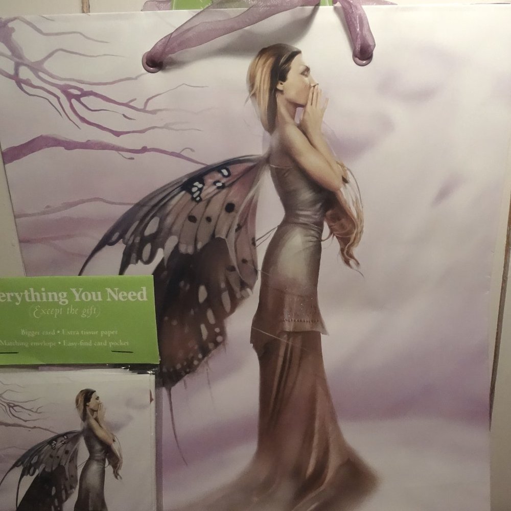 💥Linda Bergkvist "Do Not Whisper into The Wind" Fairy Gift Bag w/Card & Tissue